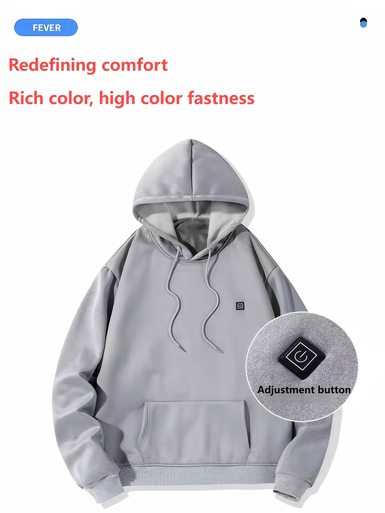 7 Zone USB Powered Electric Fleece Jacket With 3 Speed Control Kangaroo Pocket Unisex Winter Wear For Men And Women
