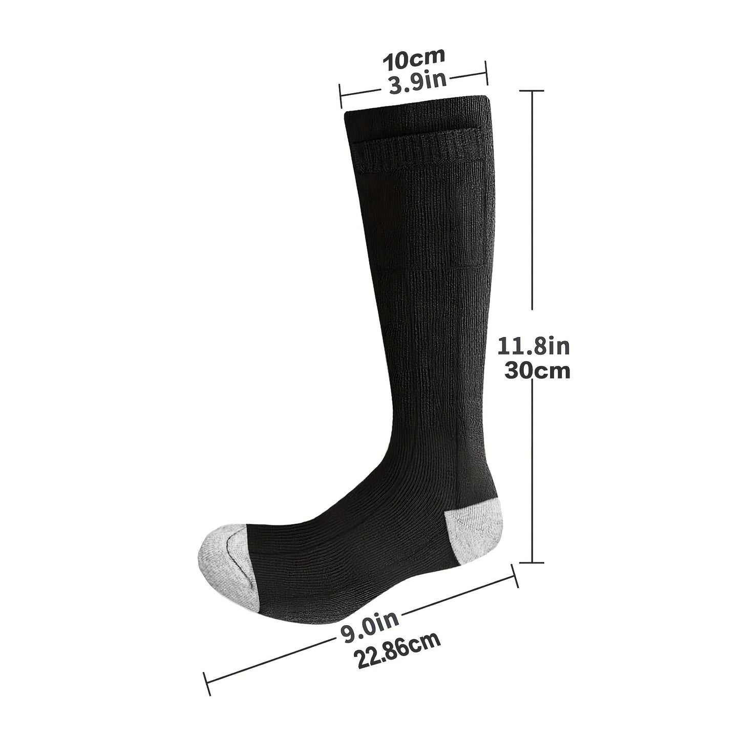 Heated Socks For Men And Women 3 Heating Settings Washable Electric Thermal 2x 4000mAh Rechargeable Batteries Outdoor