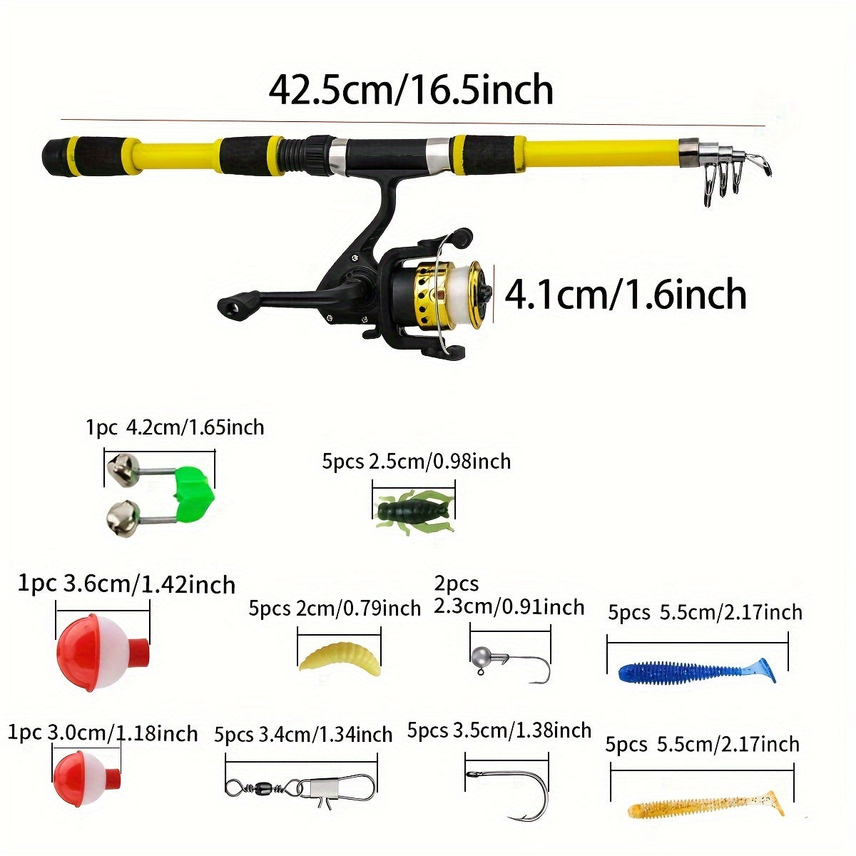 Surf Boat Fishing Kit 6ft 7ft Hi Visibility Rods Lures