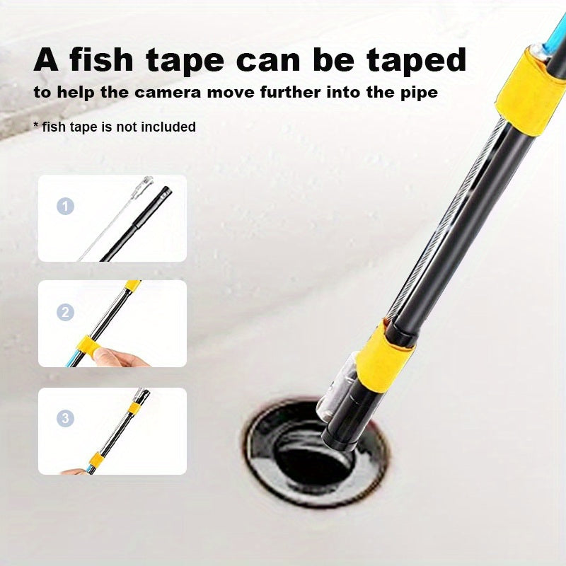 Endoscope With SemiRigid Snake Camera Four Point Three Inch Screen 1080P 16.4Ft Cord IP67 Waterproof Borescope Sewer