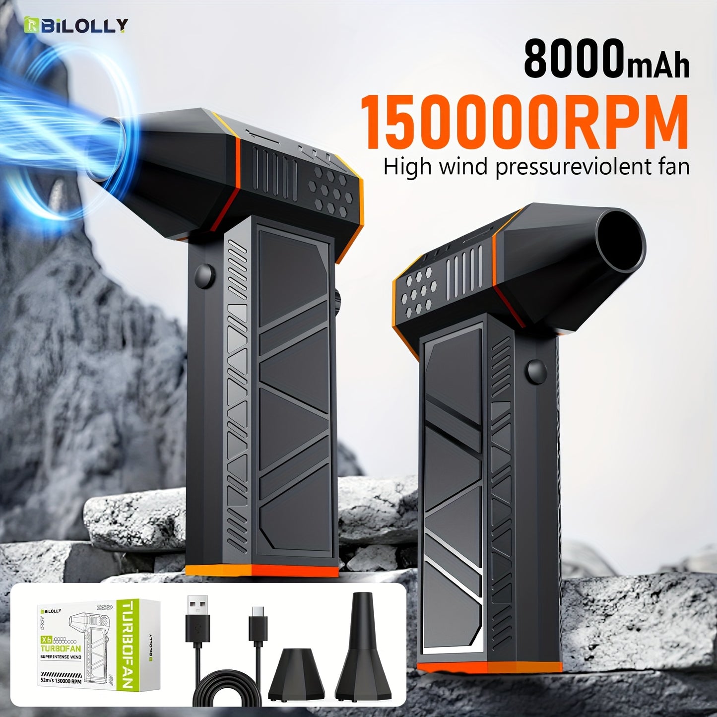 Wireless Rechargeable Air Blower 130000 RPM High Power