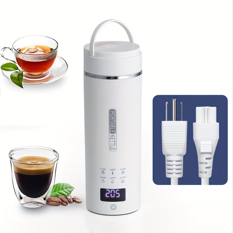 Portable Electric Kettle 304 Stainless Steel 400ml 6 Temperature Controls Auto Shut Off Boil Dry BPA Free
