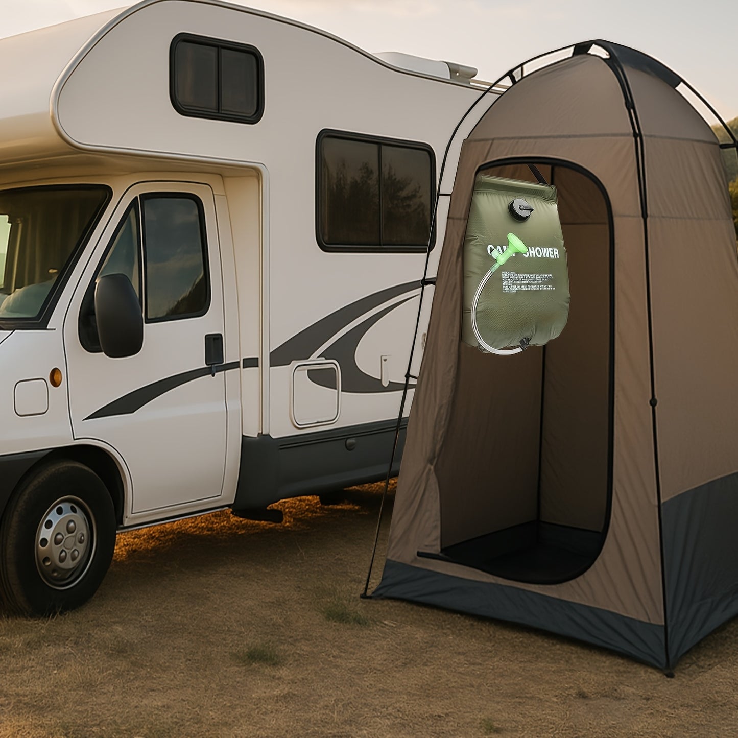 Portable 5 Gallon Camping Shower Bag With Detachable Hose