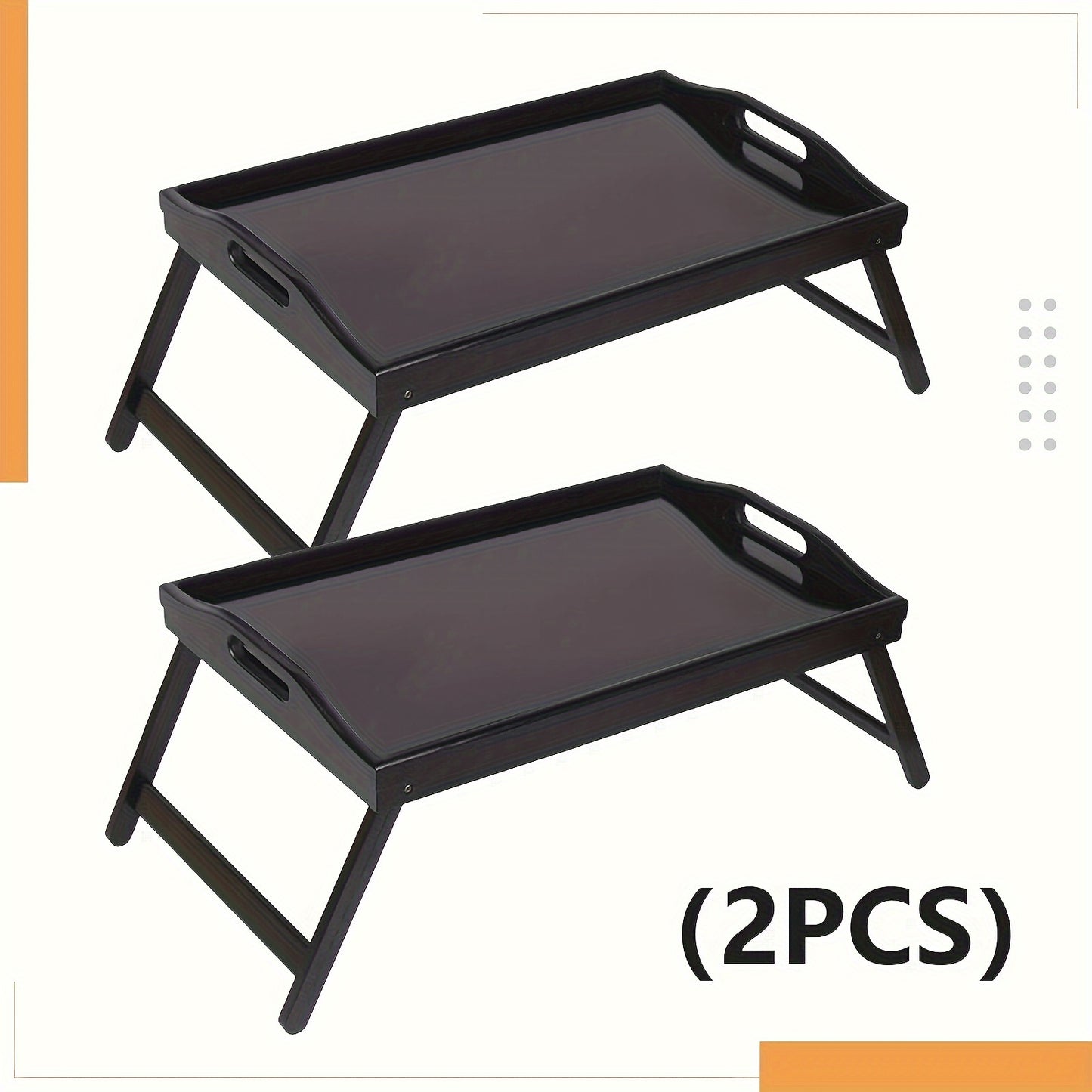 Bamboo Breakfast Tray With Folding Legs And Handles For Eating And Working Portable Bed Tray For Sofa And Bedside Table Christmas