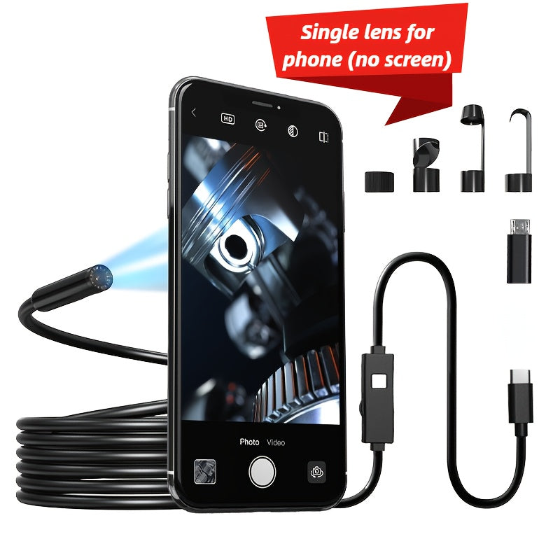 Endoscope With SemiRigid Snake Camera Four Point Three Inch Screen 1080P 16.4Ft Cord IP67 Waterproof Borescope Sewer