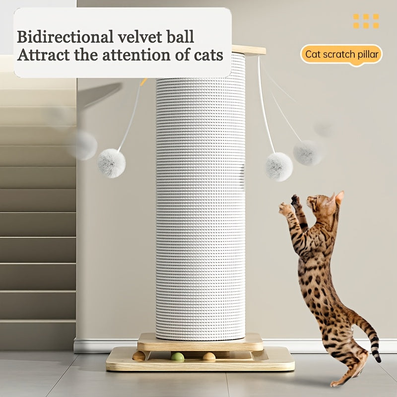 Extra Large Vertical Sisal Cat Scratching Post With Ball