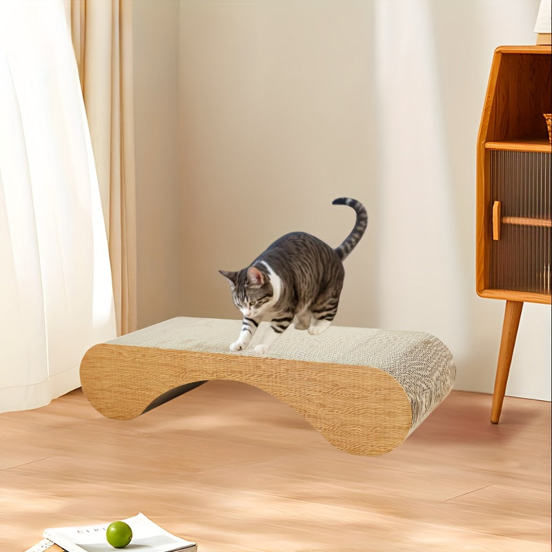 Cardboard Cat Scratcher Bed Indoor Cats Curved 24 Inch
