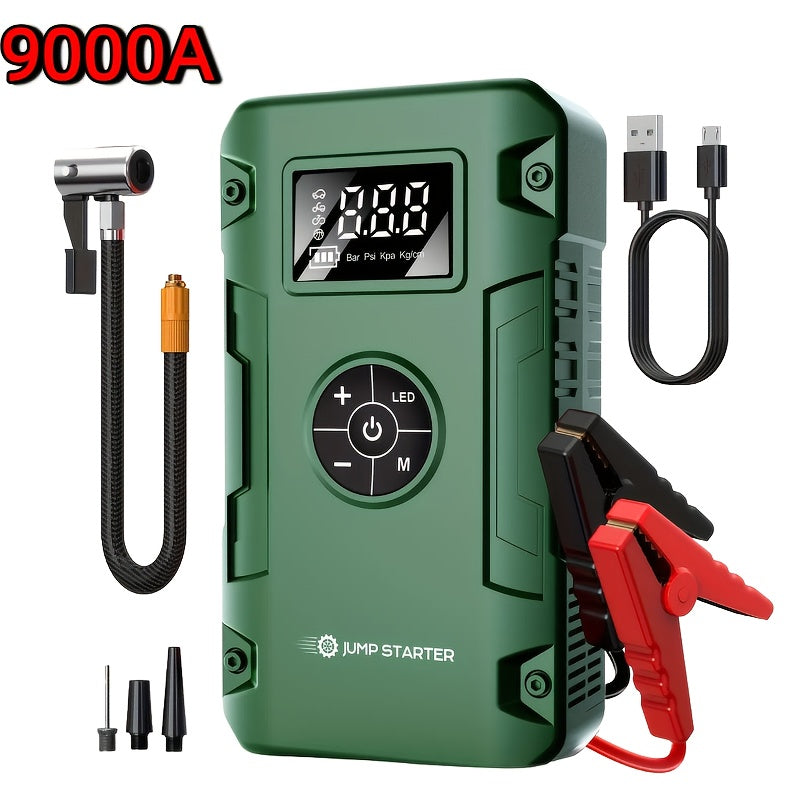 9000A 7 In 1 Emergency Jump Starter With Air Pump Portable