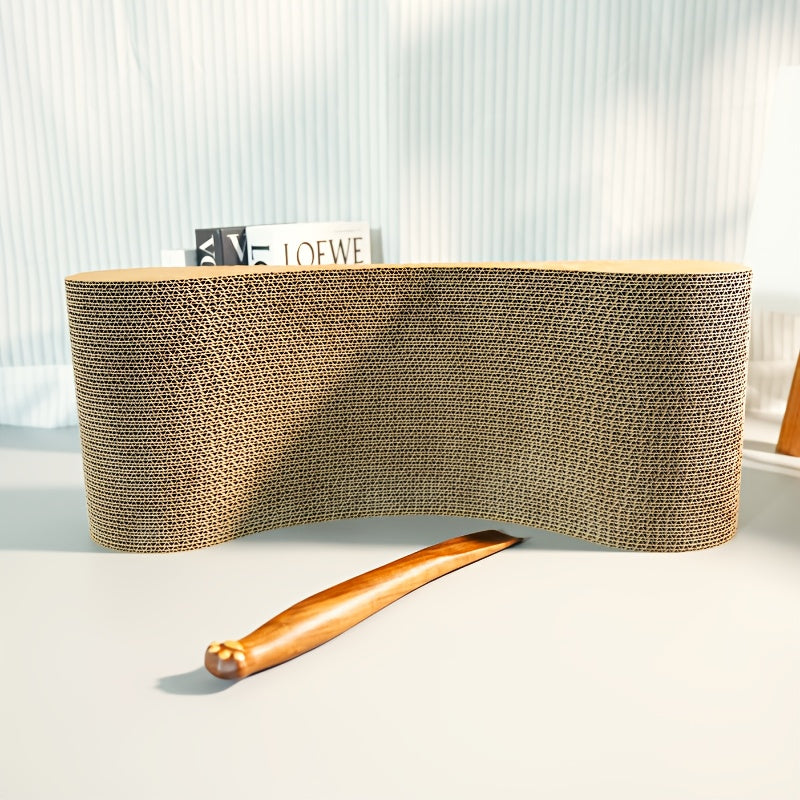 Cardboard Cat Scratcher Bed Indoor Cats Curved 24 Inch