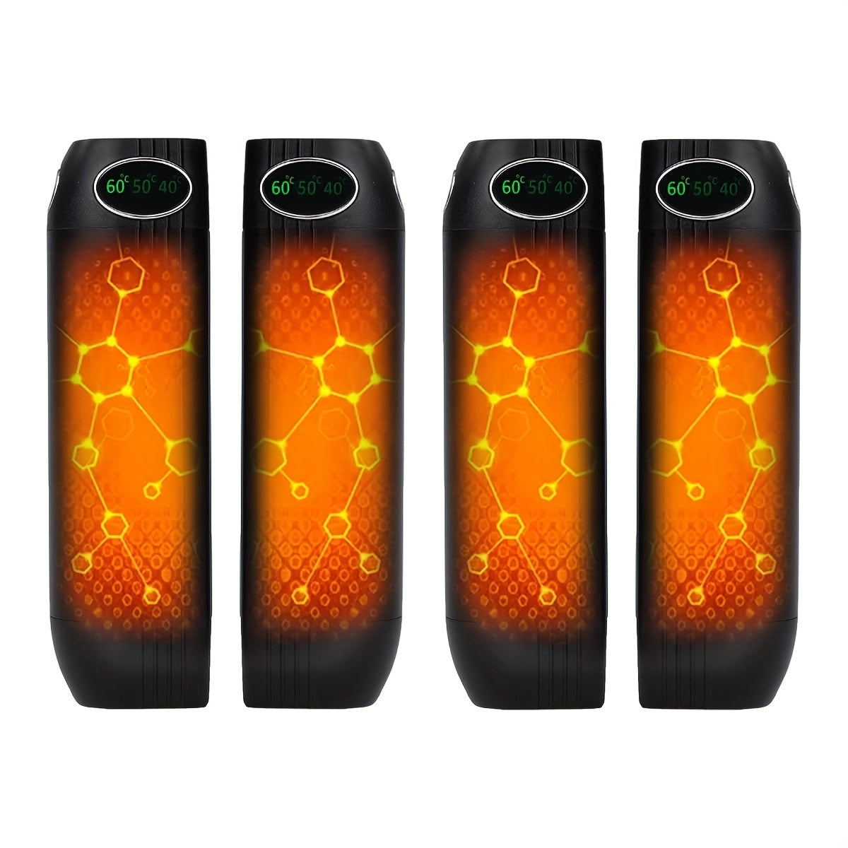 4 Pack Rechargeable Hand Warmers 5000mAh USB Powered 40H Runtime 3 Heat Settings Heating Pads For Outdoor Activities