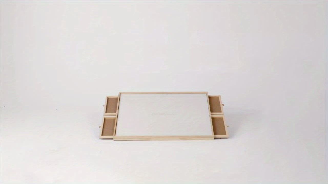 Rotating Tilting Two In One Puzzle Table With Four Drawers White Mat Lazy Susan Adjustable Wooden Jigsaw Table Stand