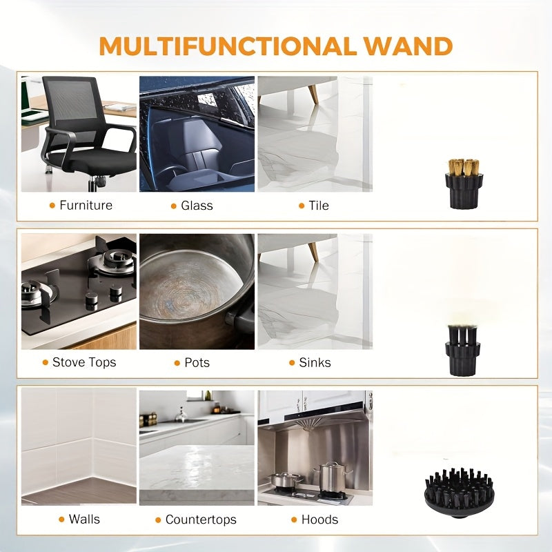 High Pressure Steam Cleaner Handheld Portable For Carpet Upholstery Sofas Kitchen Fumes Small Appliances Cleaning