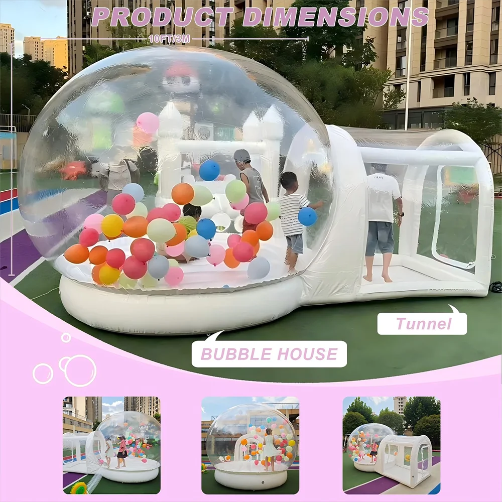 10FT Inflatable Bubble House With Trampoline And Transparent Dome PVC For Parties Free Shipping With Blower