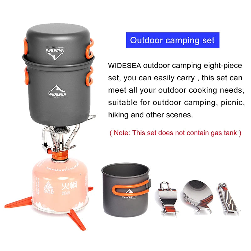 Widesea Camping Cookware Set Portable Folding Pot For Trip
