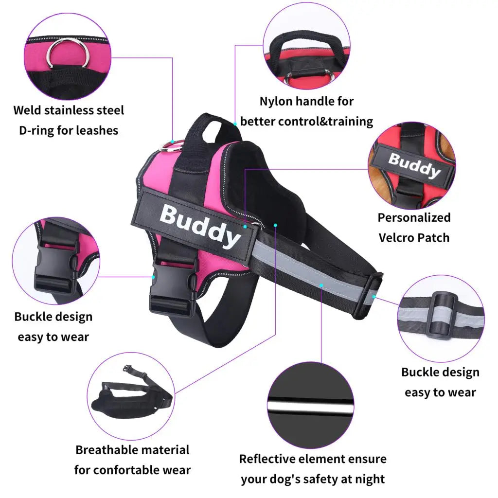 Personalized Dog Harness No Pull Reflective Vest For Dogs