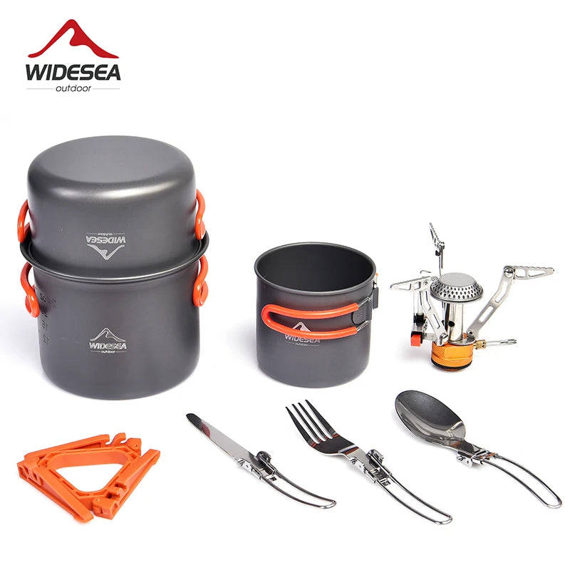 Widesea Camping Cookware Set Portable Folding Pot For Trip