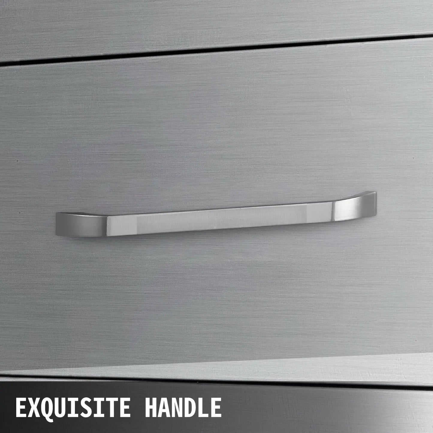 SucceBuy Stainless Steel Outdoor Kitchen Drawers with Handle Large Storage BBQ Island Weather Resistant