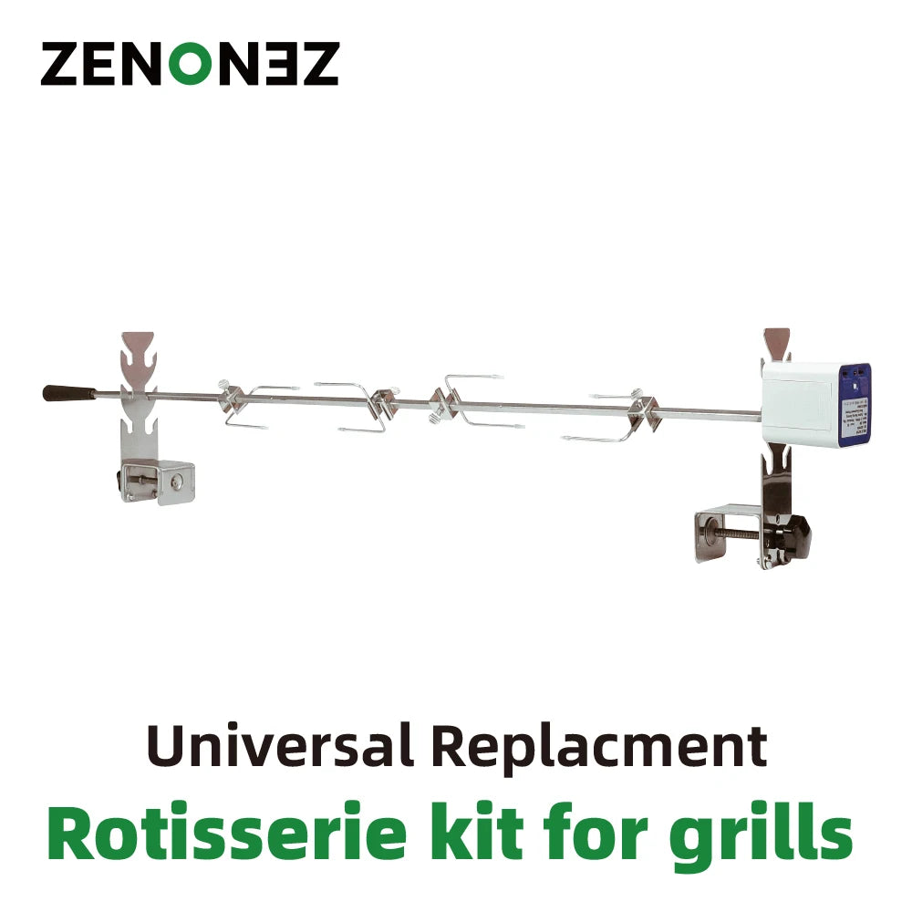 Universal Rotisserie Kit Portable Spit Grill Adjustable