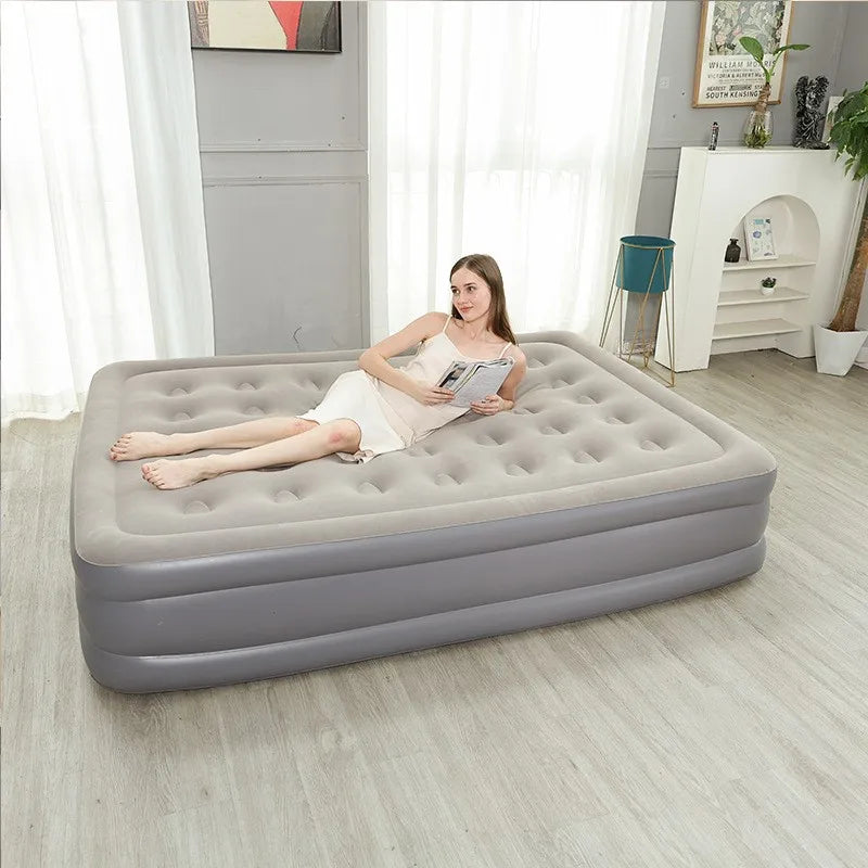 Camping Inflatable Air Mattress PVC Foldable With Pump