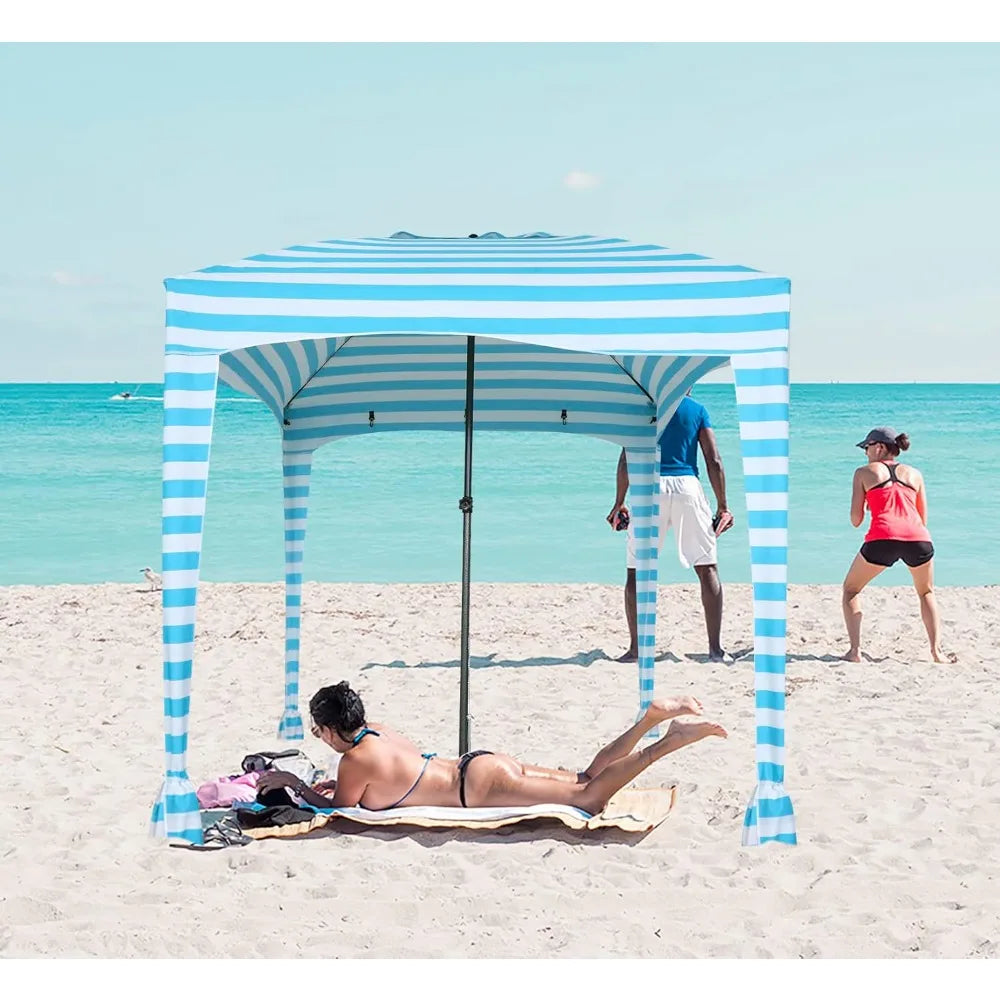 Portable Beach Shelter Canopy 6x6 Sun Shade Cabana Outdoor