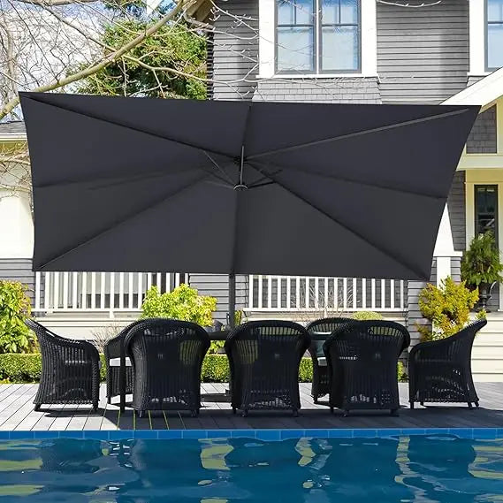 Extra Large 10x13 Ft Rectangular Cantilever Patio Umbrella