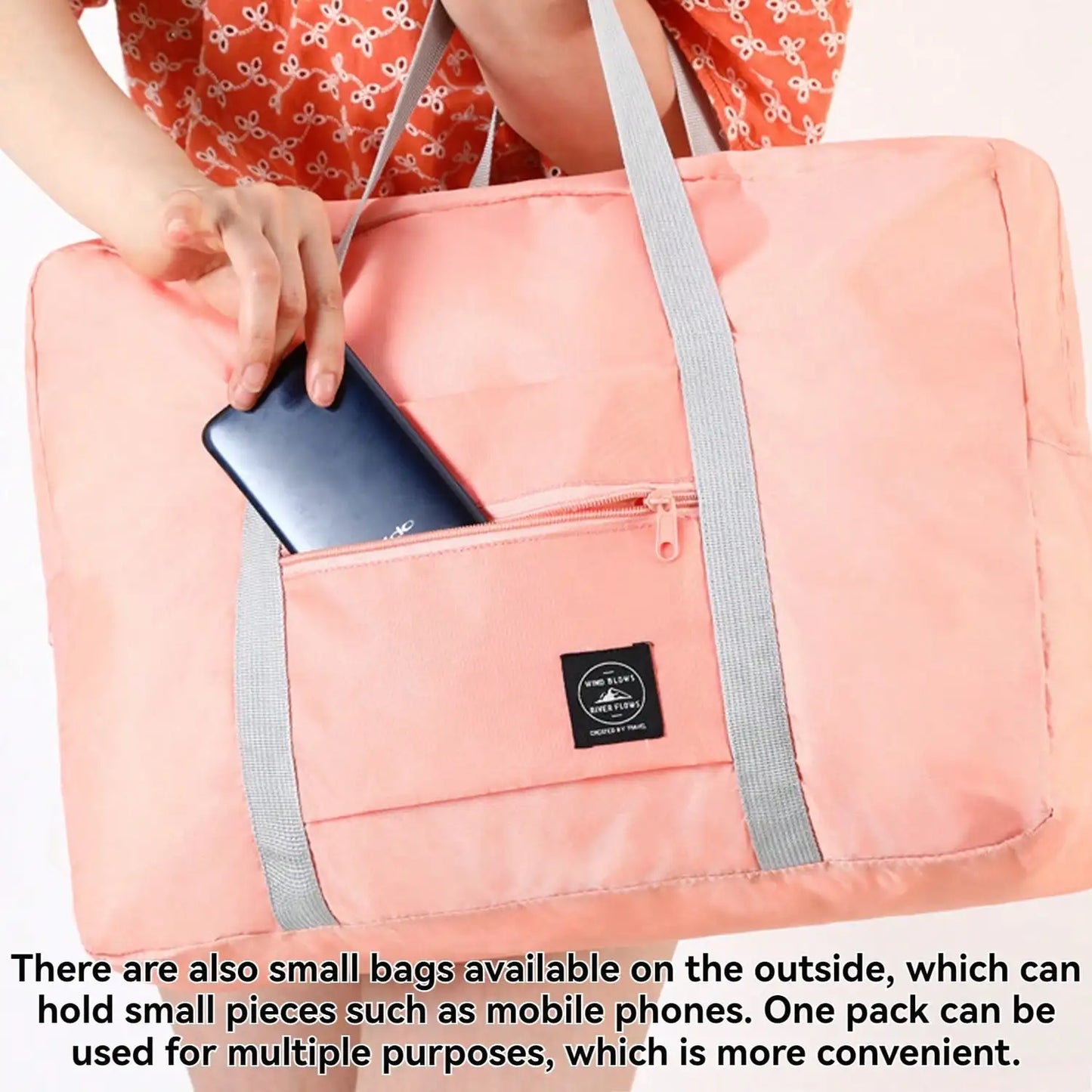 Foldable Travel Duffel Bag Waterproof Lightweight Tote Carry On Luggage Personal Item Sports Gym Vacation Bag