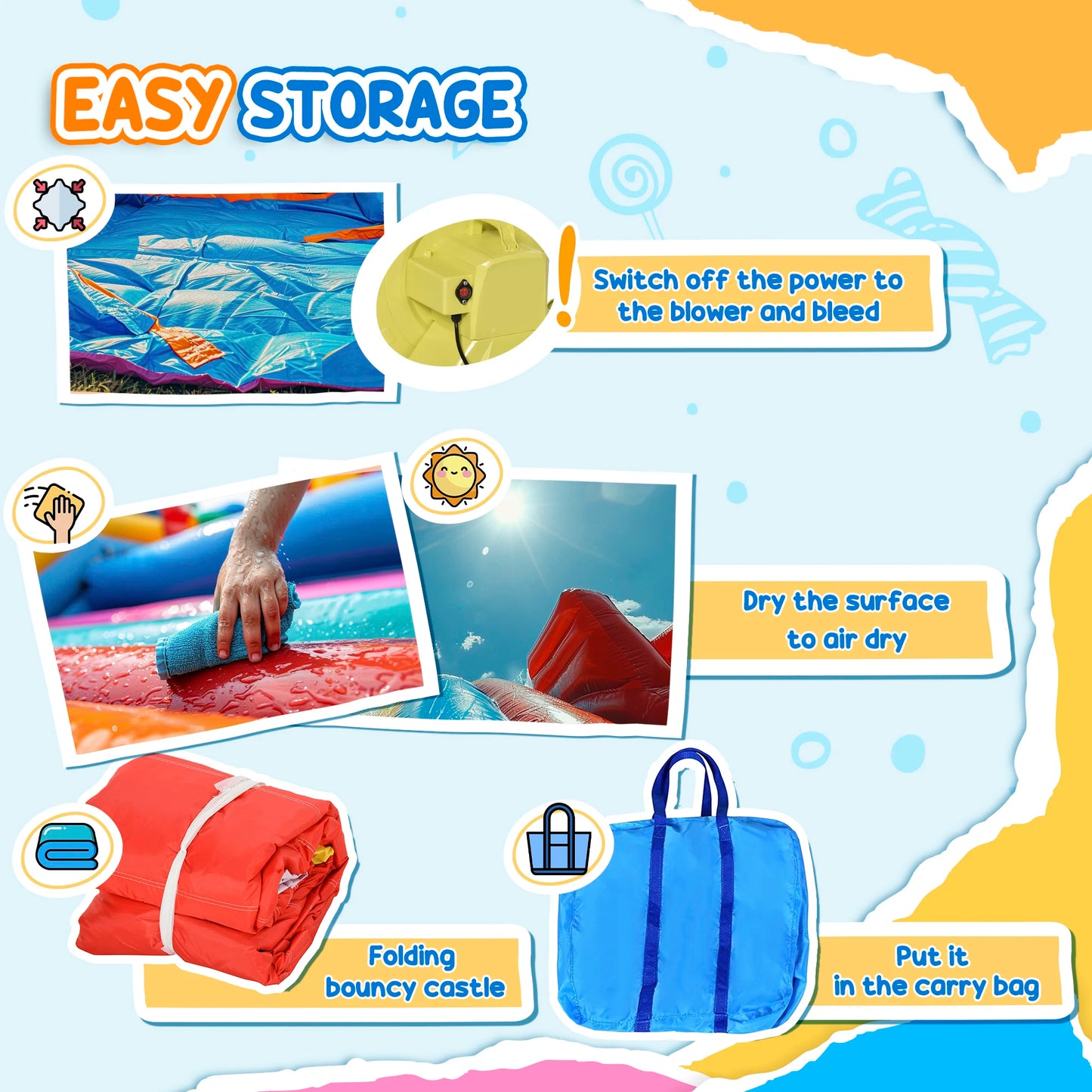 10.8 Foot X 8.7 Foot X 6.1 Foot Outdoor Inflated Castle for Climbing Sliding and Bouncing