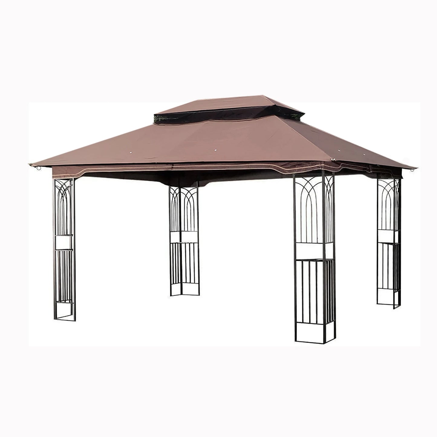 13x10 Ft Outdoor Patio Gazebo Canopy With Mesh Roof