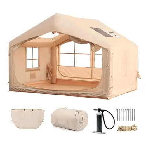 Inflatable Camping Tent 6 To 8 Person Quick Setup 4 Season