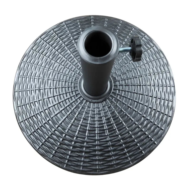 22lb Black Resin Patio Umbrella Base Heavy Duty Secure