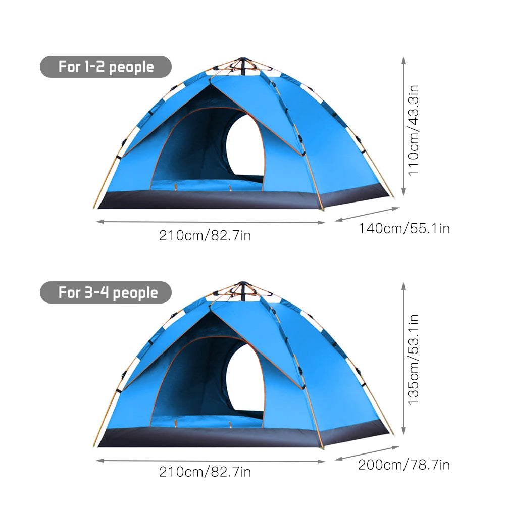 Outdoor Pop Up Water Resistant Camping Tent For One To Two