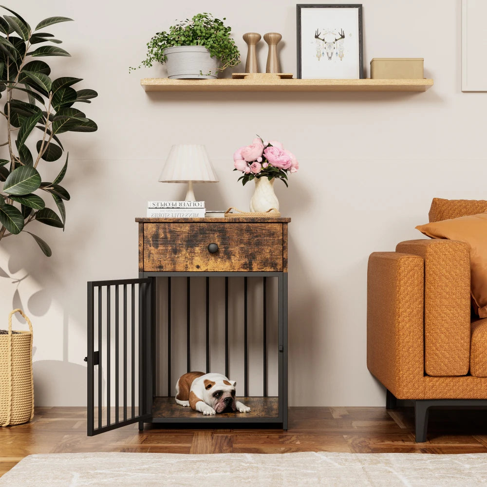 Dog Crate Furniture End Table For Small Dog Indoor Cage