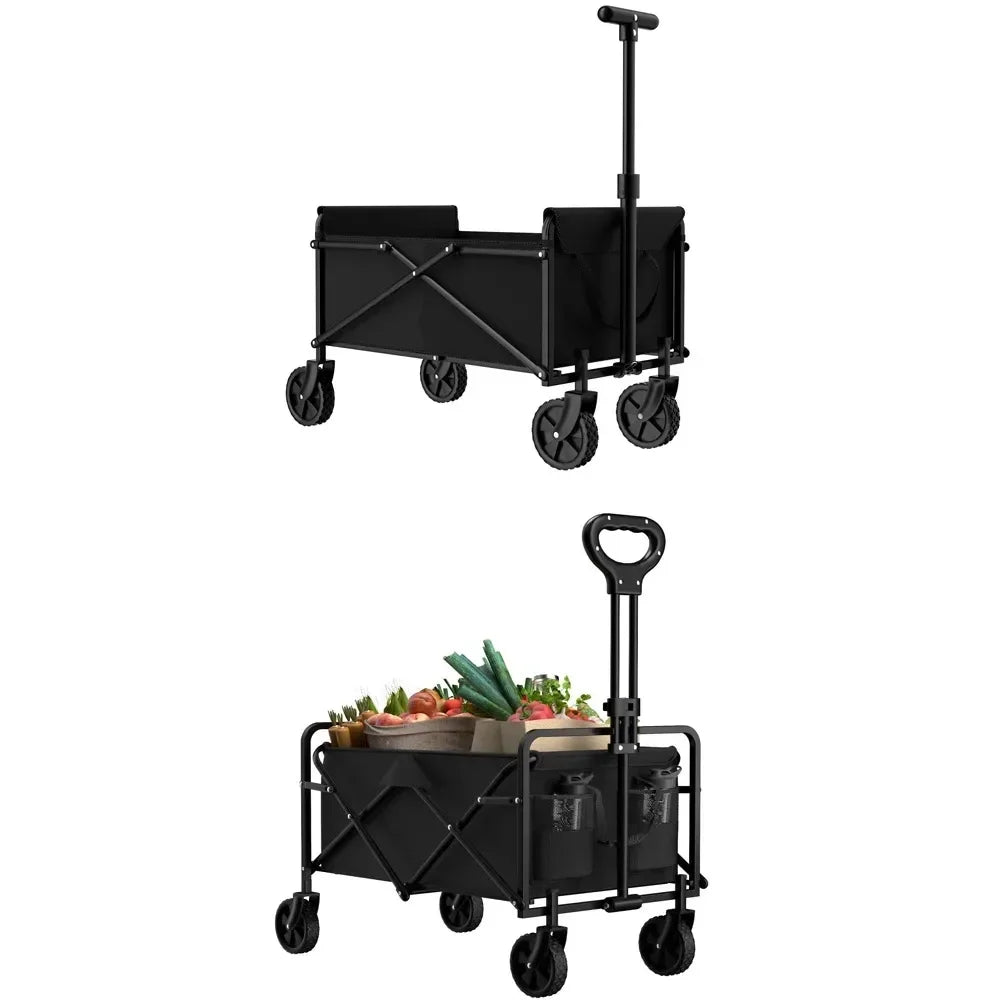 Foldable Wheel Camping Handcart Portable One Hand Cargo