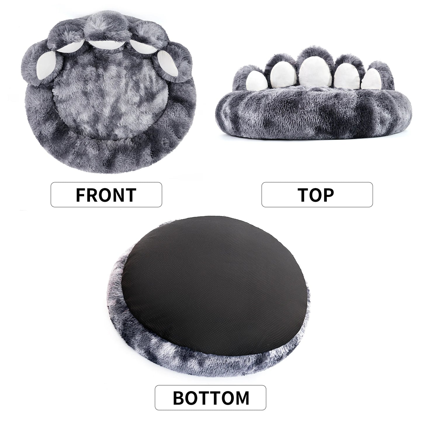 Paw Shape Cozy Dog Bed Warm Fluffy Cushion For Pets