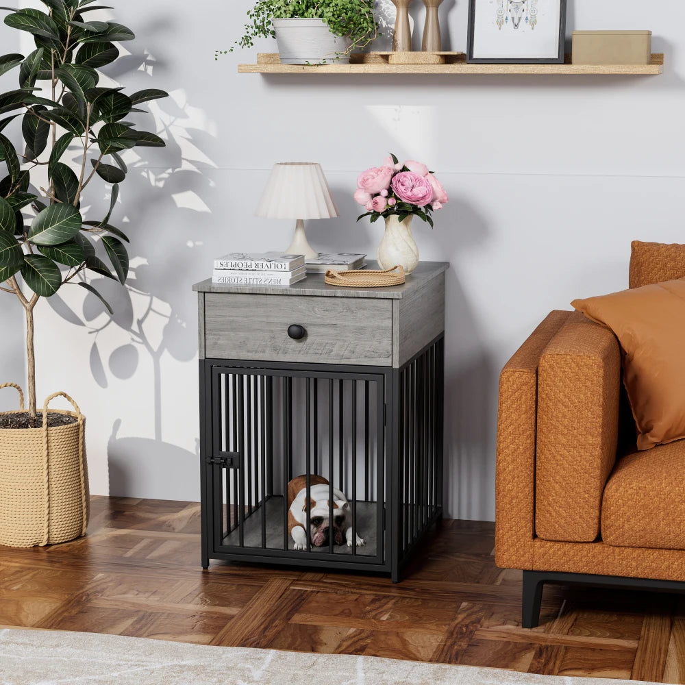 Dog Crate Furniture End Table For Small Dog Indoor Cage