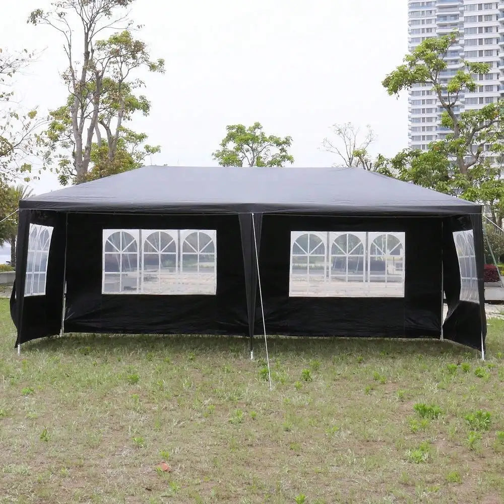 10 X 20 Canopy Tent Waterproof Party Gazebo Black Outdoor