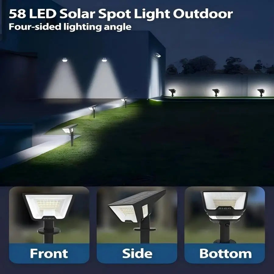 Solar Spot Lights 4 Pack 58 LED Outdoor Wall Lights