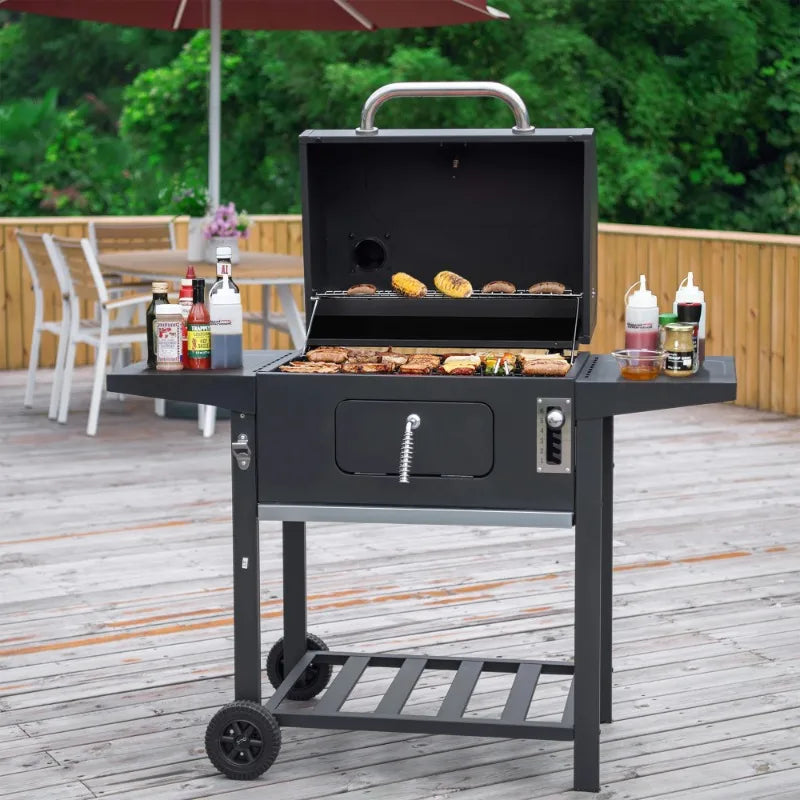 Cd1824ac 24 Inch Charcoal Grill With Cover Large Cooking Area Durable Outdoor Barbecue