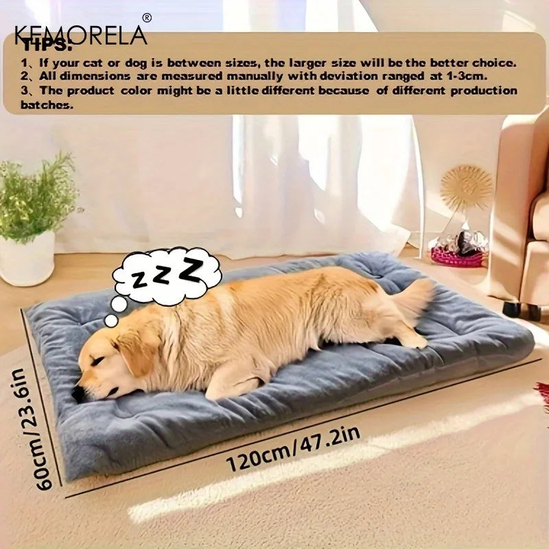 KEMORELA XL Plush Dog Bed Super Soft Polyester Mat