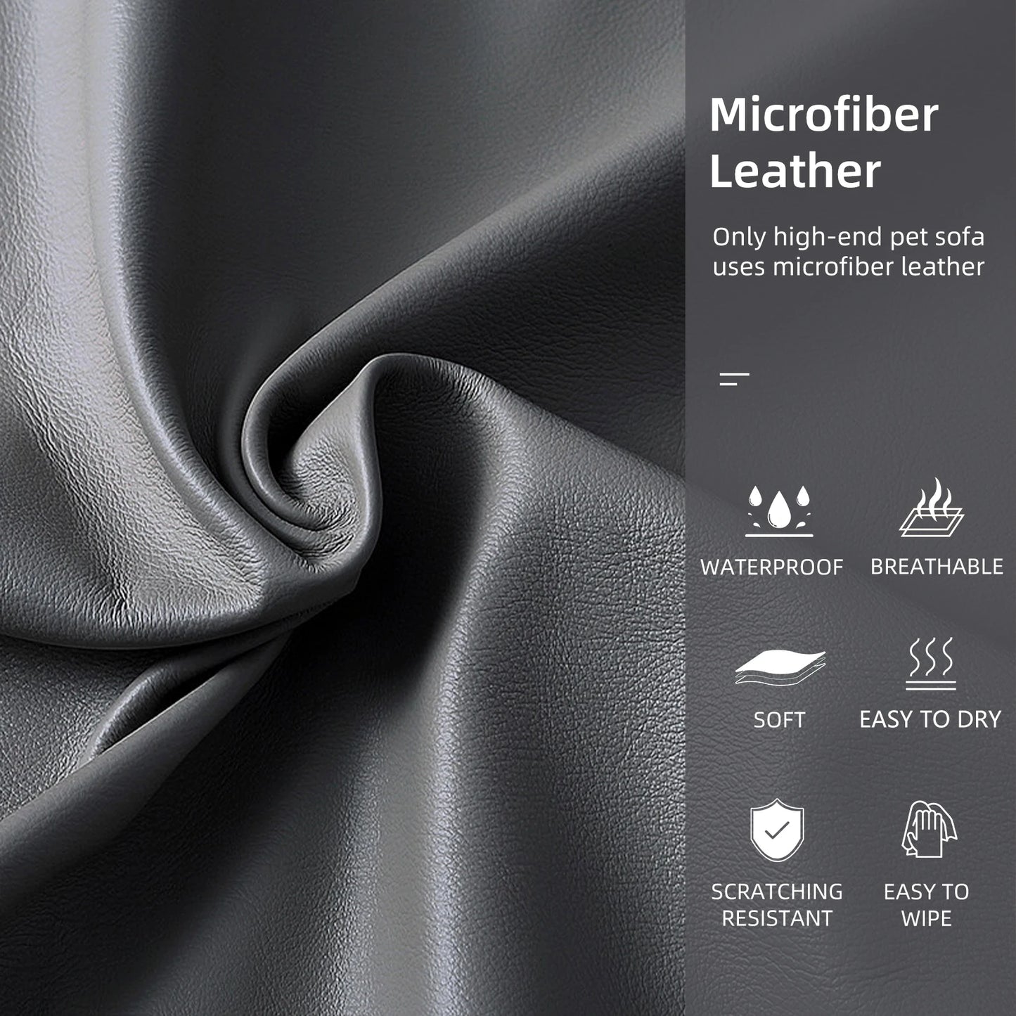 Elevated Extra Large Dog Bed Sofa Microfiber Leather Cover