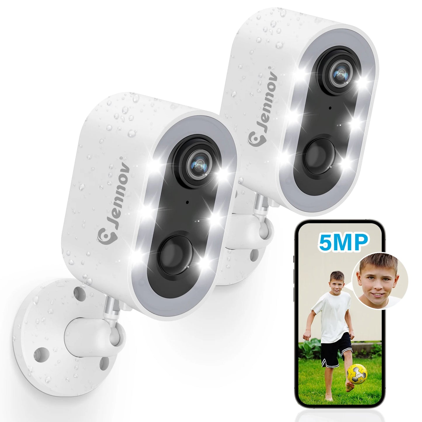 Jennov 5MP Wireless WiFi Battery Security Camera Outdoor