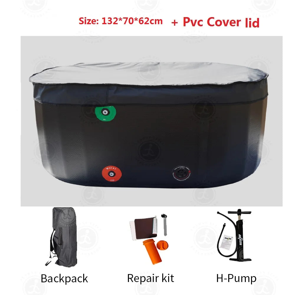 Portable Foldable Cold Plunge Tub Inflatable Recovery Ice Bath for Athletes Outdoor Water Chiller