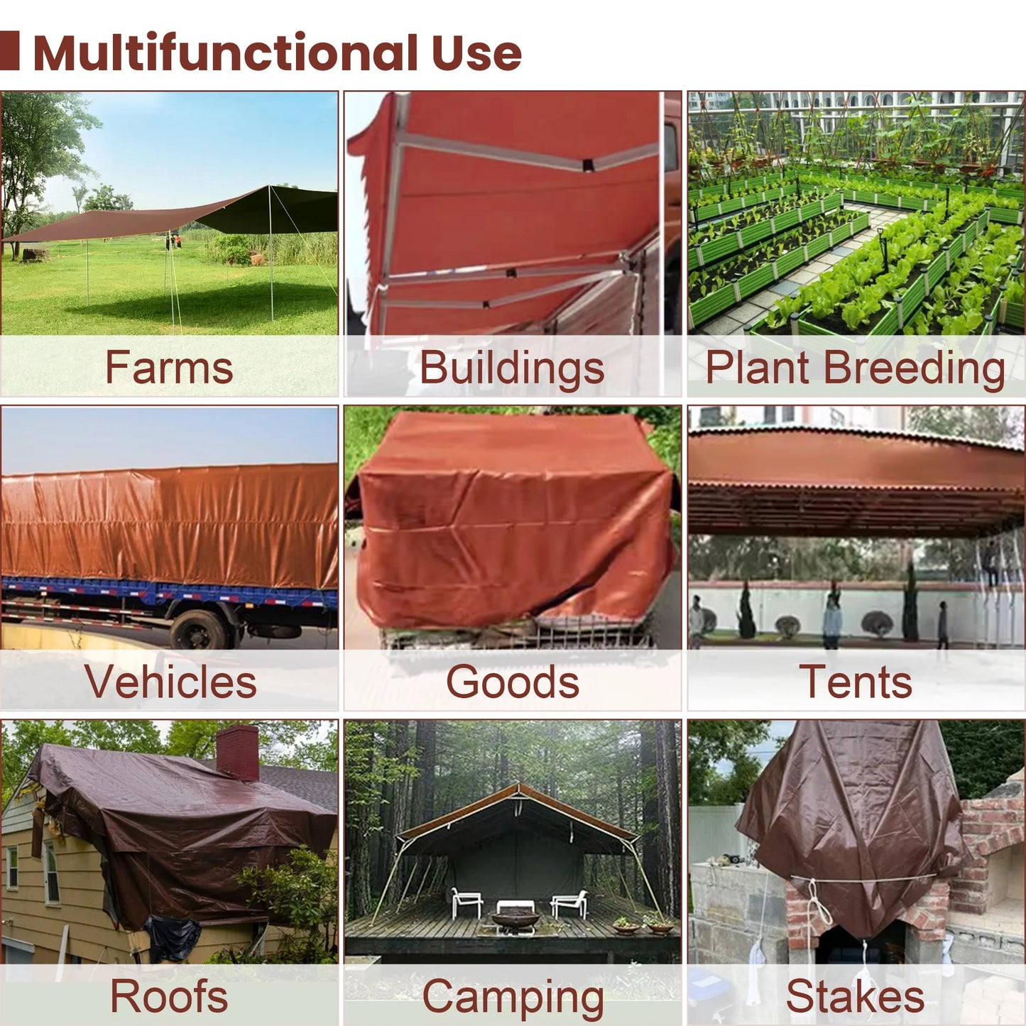 12 x 20 Ft Heavy Duty Waterproof PVC Tarp Outdoor Canopy