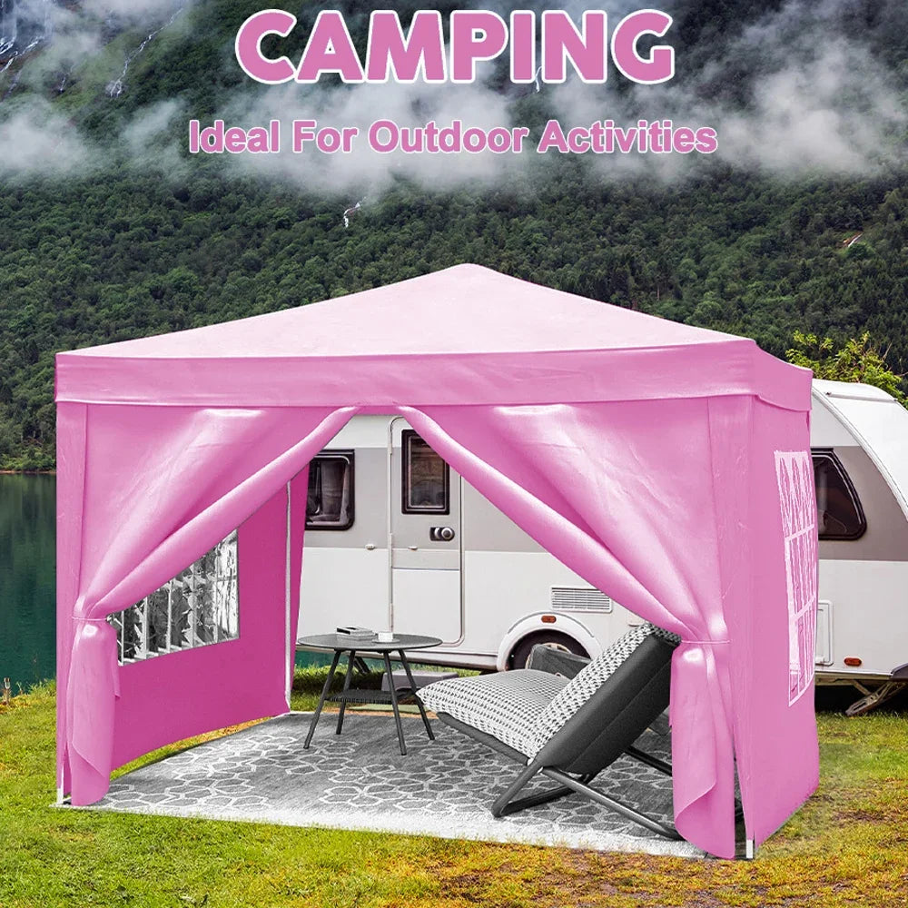 10x10 Folding Canopy With 4 Removable Sidewalls Outdoor