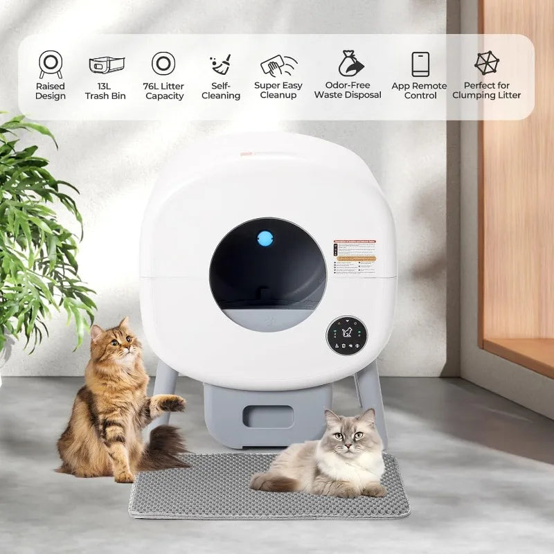 Extra Large Automatic Self Cleaning Litter Box for Cats