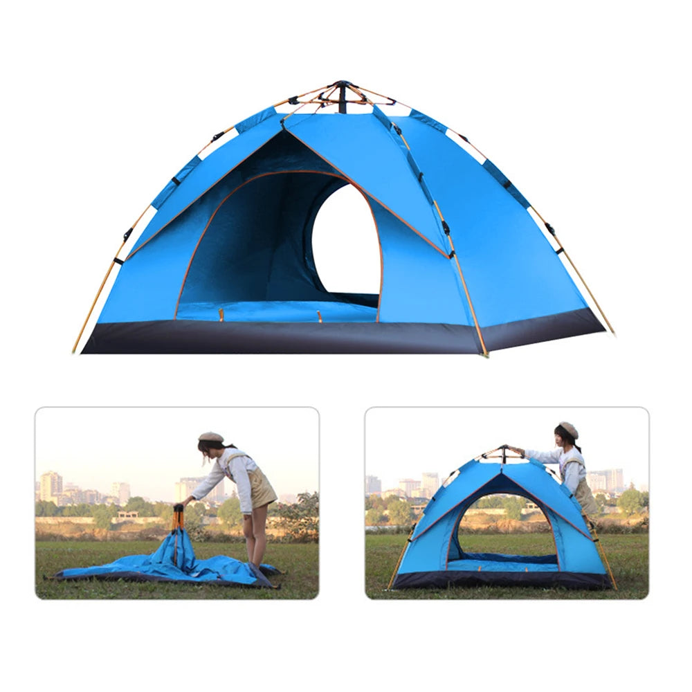 Pop Up Water Resistant Camping Tent For 1 To 4 People