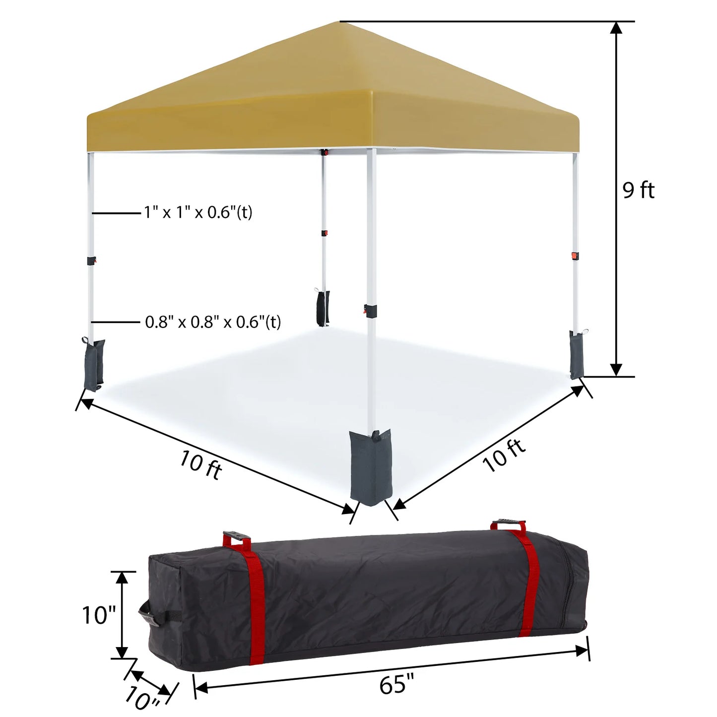 10x10 Center Locking Canopy Tent Waterproof UV Adjustable
