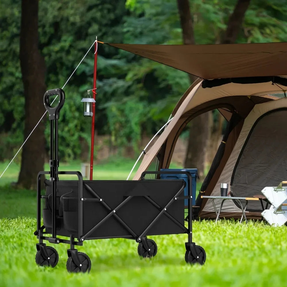 Foldable Wheel Camping Handcart Portable One Hand Cargo
