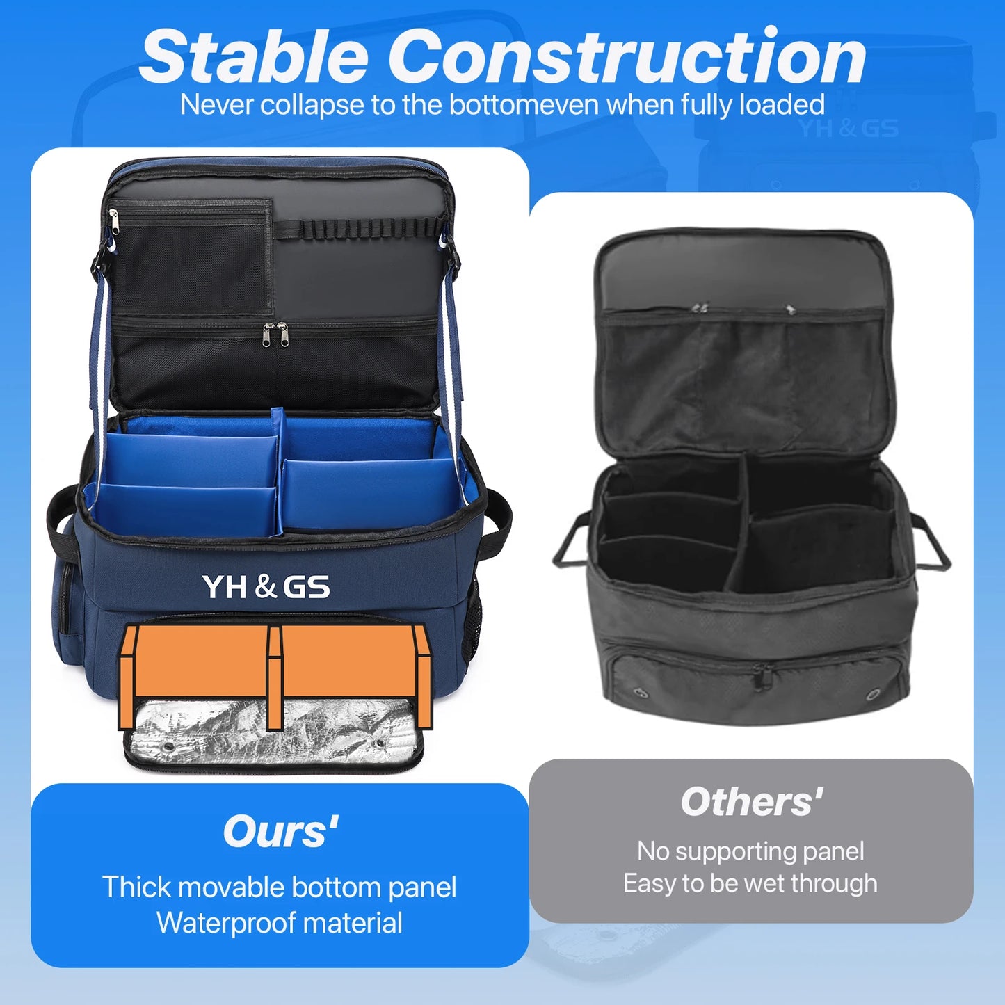 Golf Trunk Organizer Collapsible Golf Shoe Bags with Separate Ventilated Compartment Car Golf Locker for Balls Tees Clothes