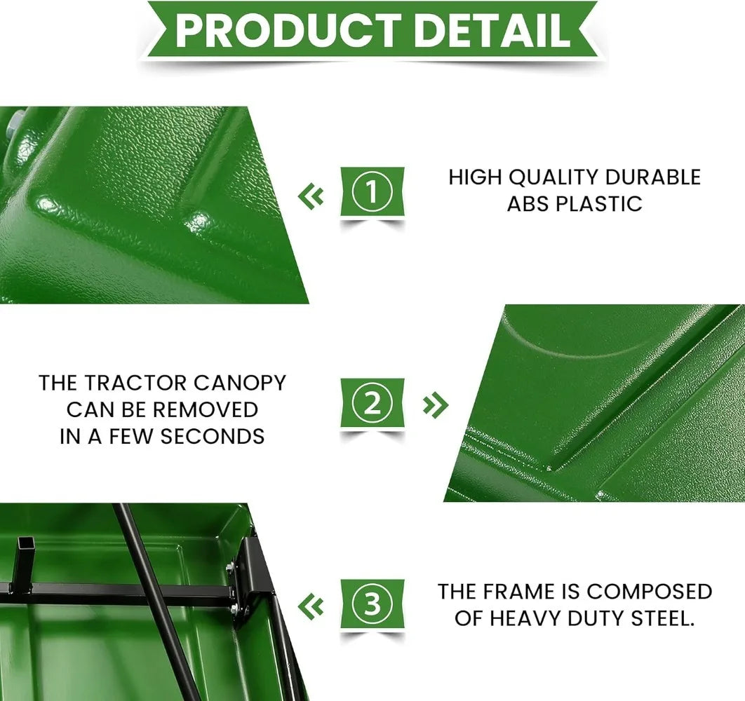 Sun Shade Canopy For Compact Tractors ROPS 35 x 40 Acrylic